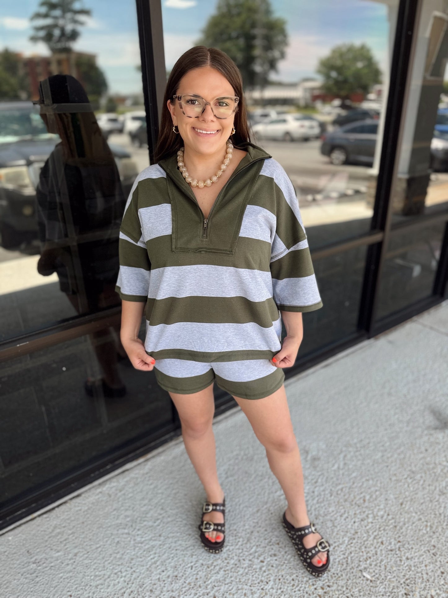 Timmie Short Set - dark olive