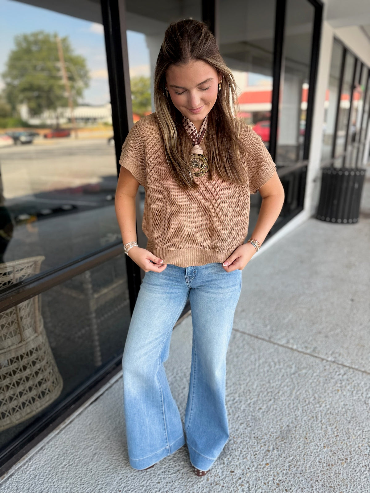 Madden Sweater Top - brown