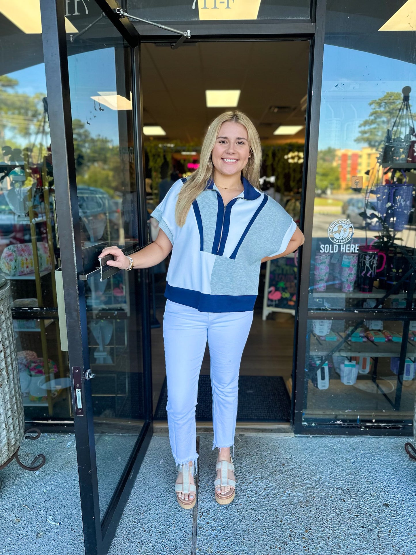 Colorblocked Honey Top