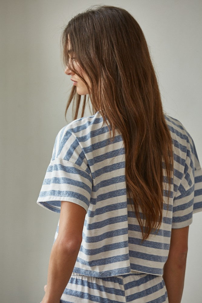 Sterling Striped Crop Set