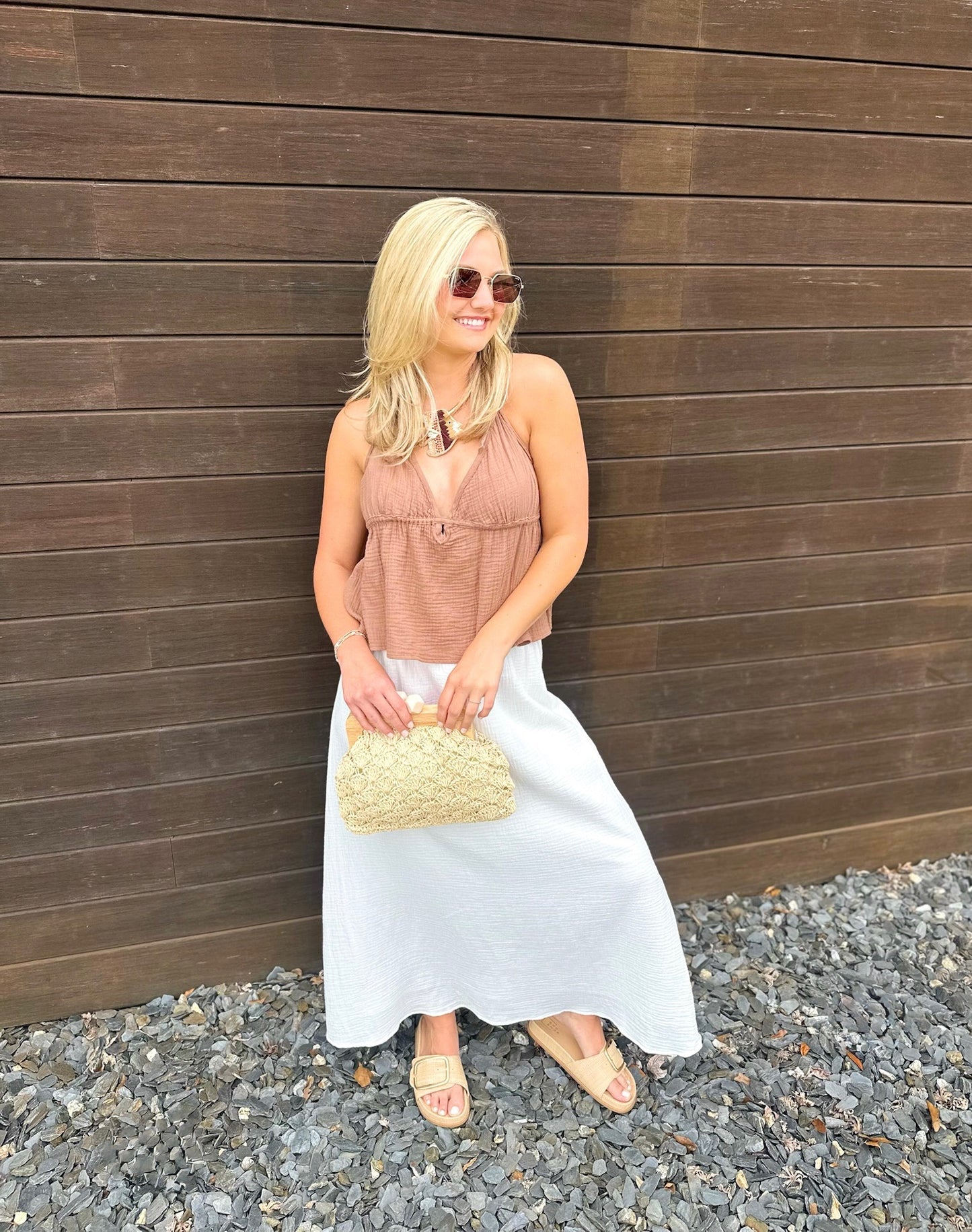 Maria Halter Top - tiramisu
