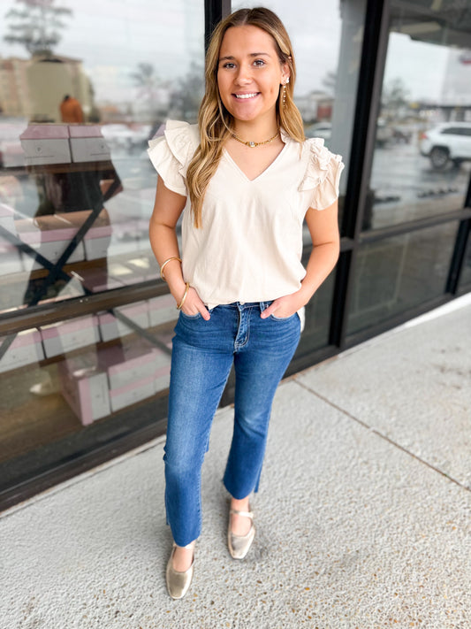 Ruffle Dreams Top - Oak