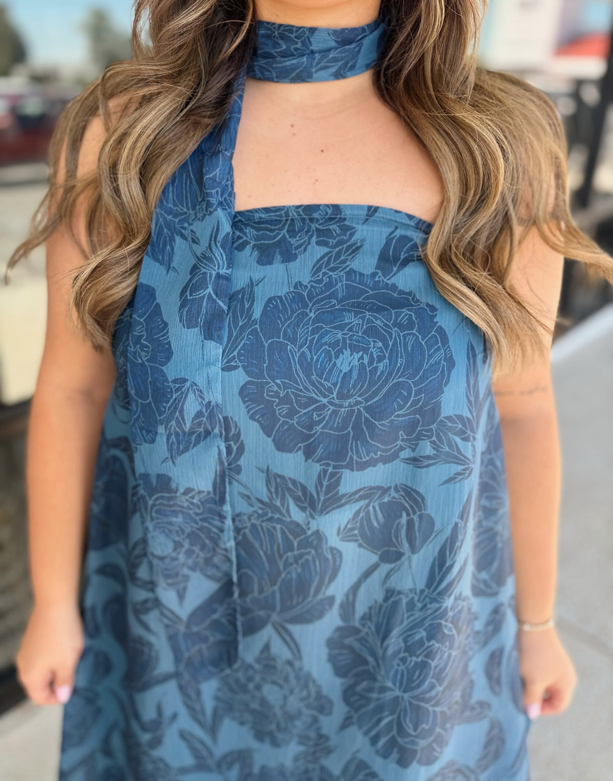 Floral Maxi - Navy