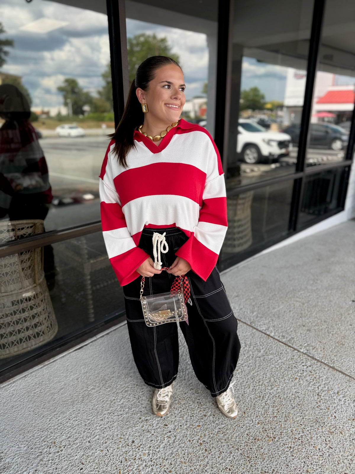 Rugby Baby Top - red mix