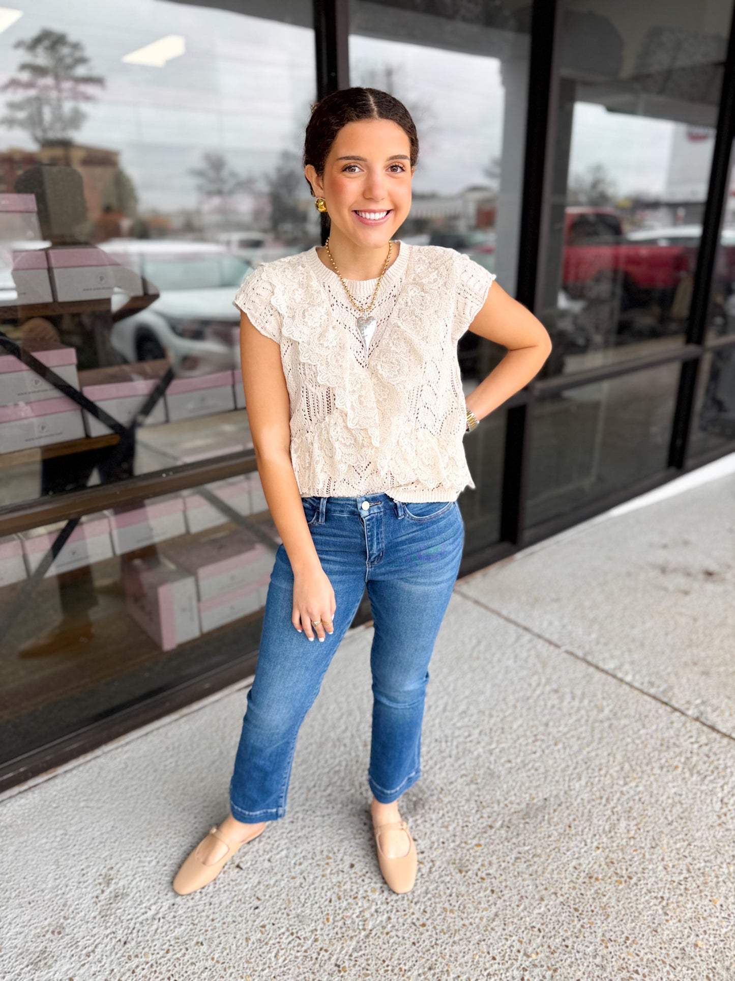 Gibson Lace Top - Natural