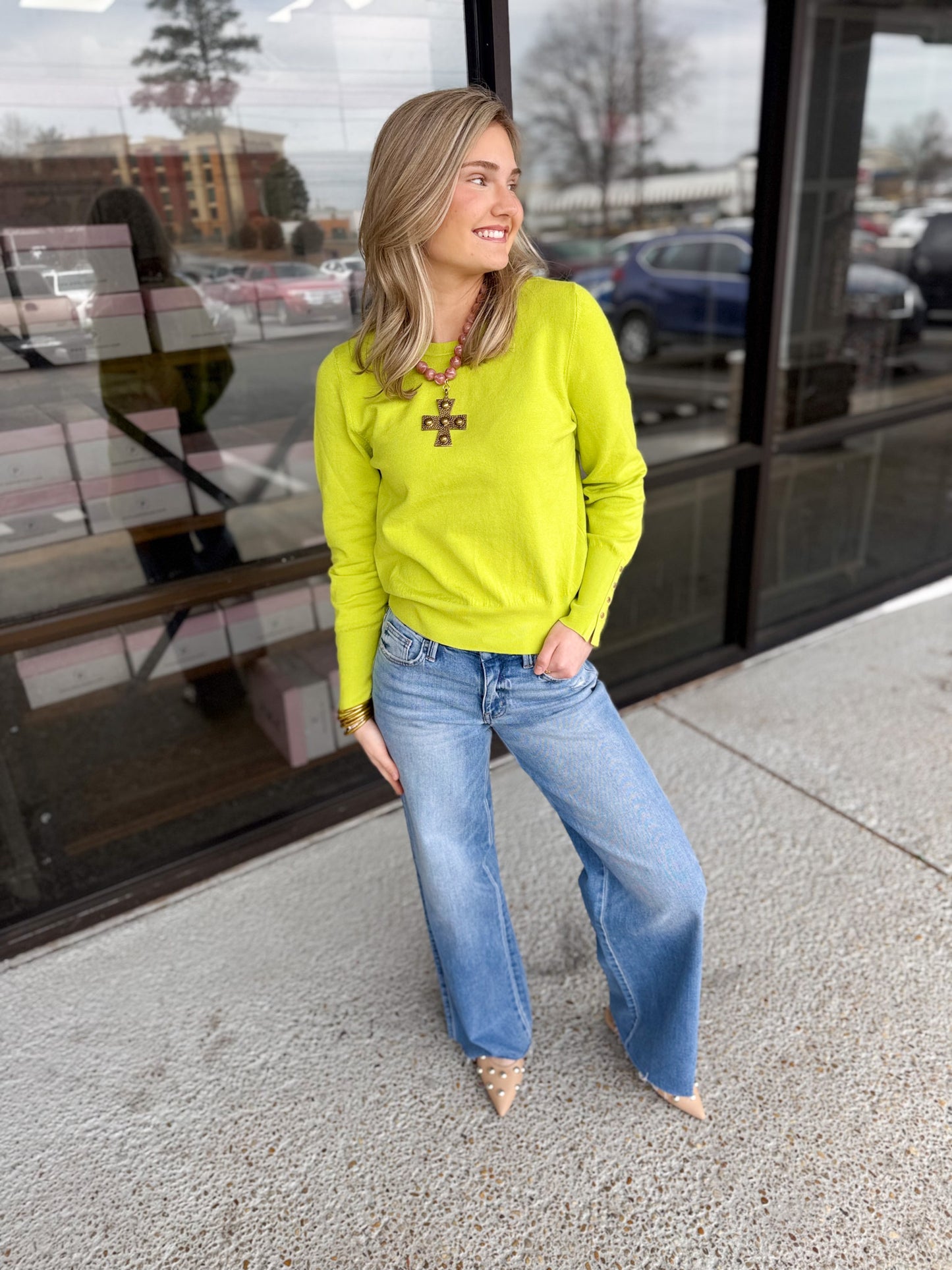 Know Me Top - chartreuse