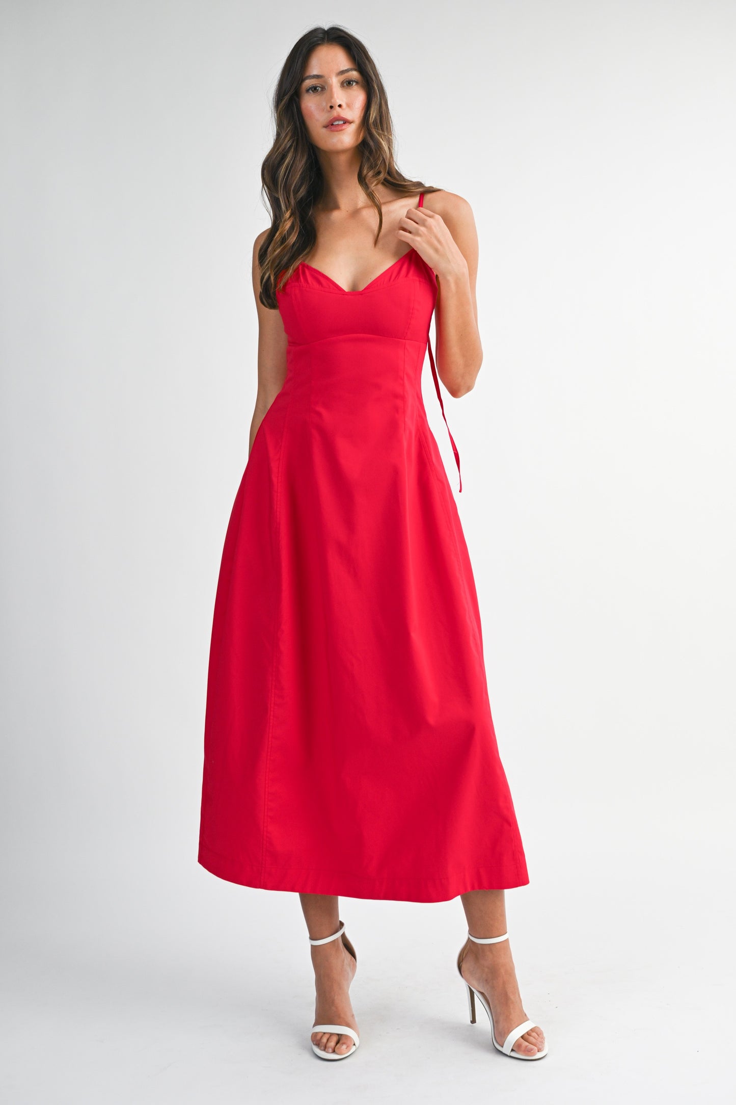 Sunday Stroll Dress- Red