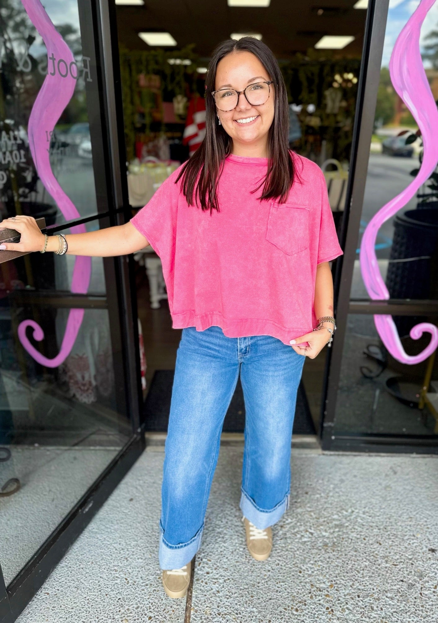 Acid Cutie Top - hot pink