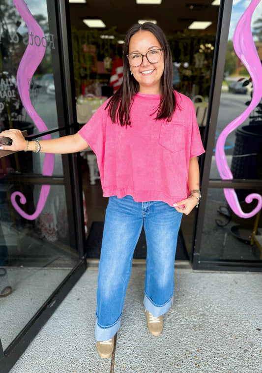Acid Cutie Top - hot pink