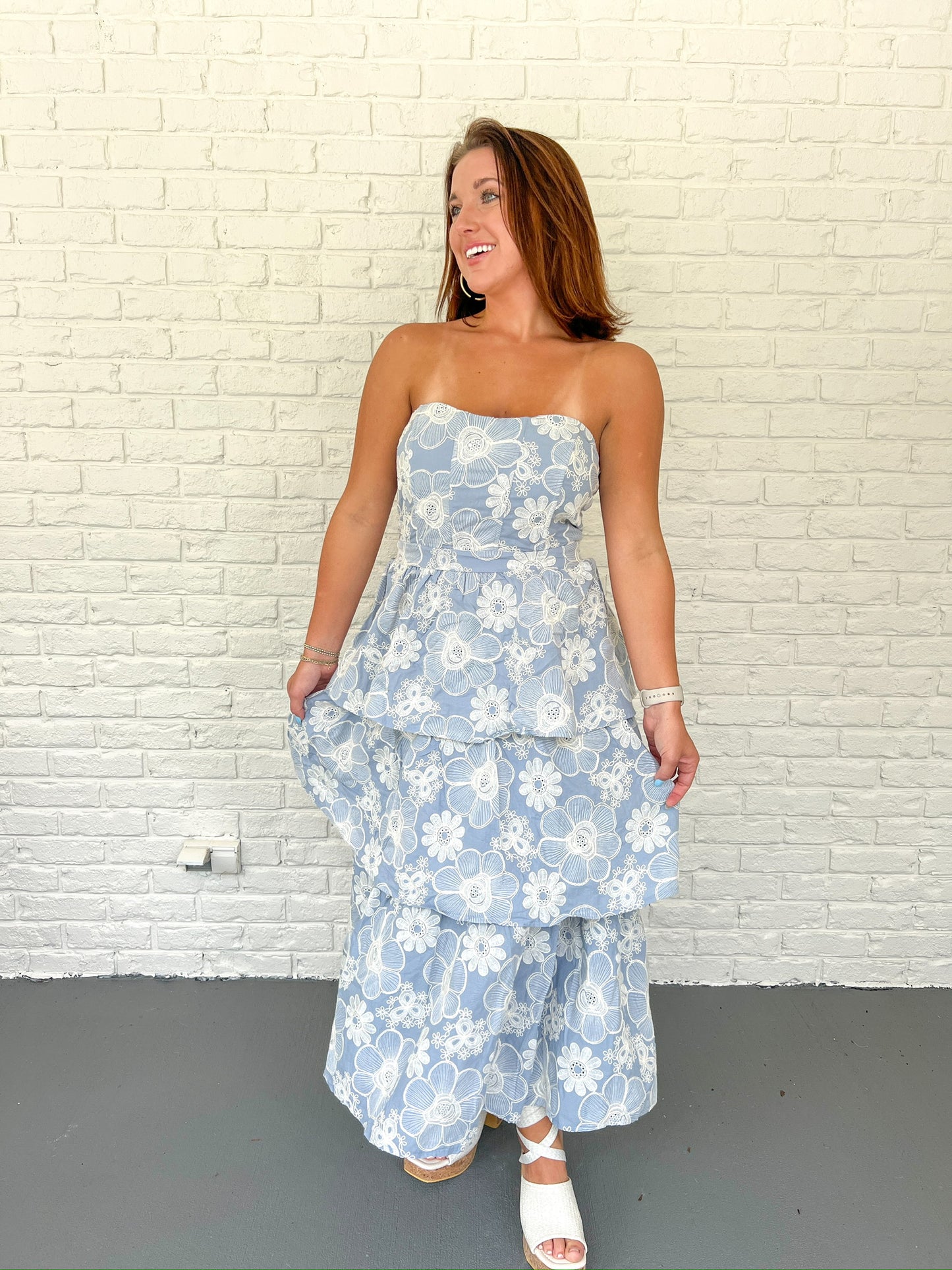 Rumi Midi Dress - blue