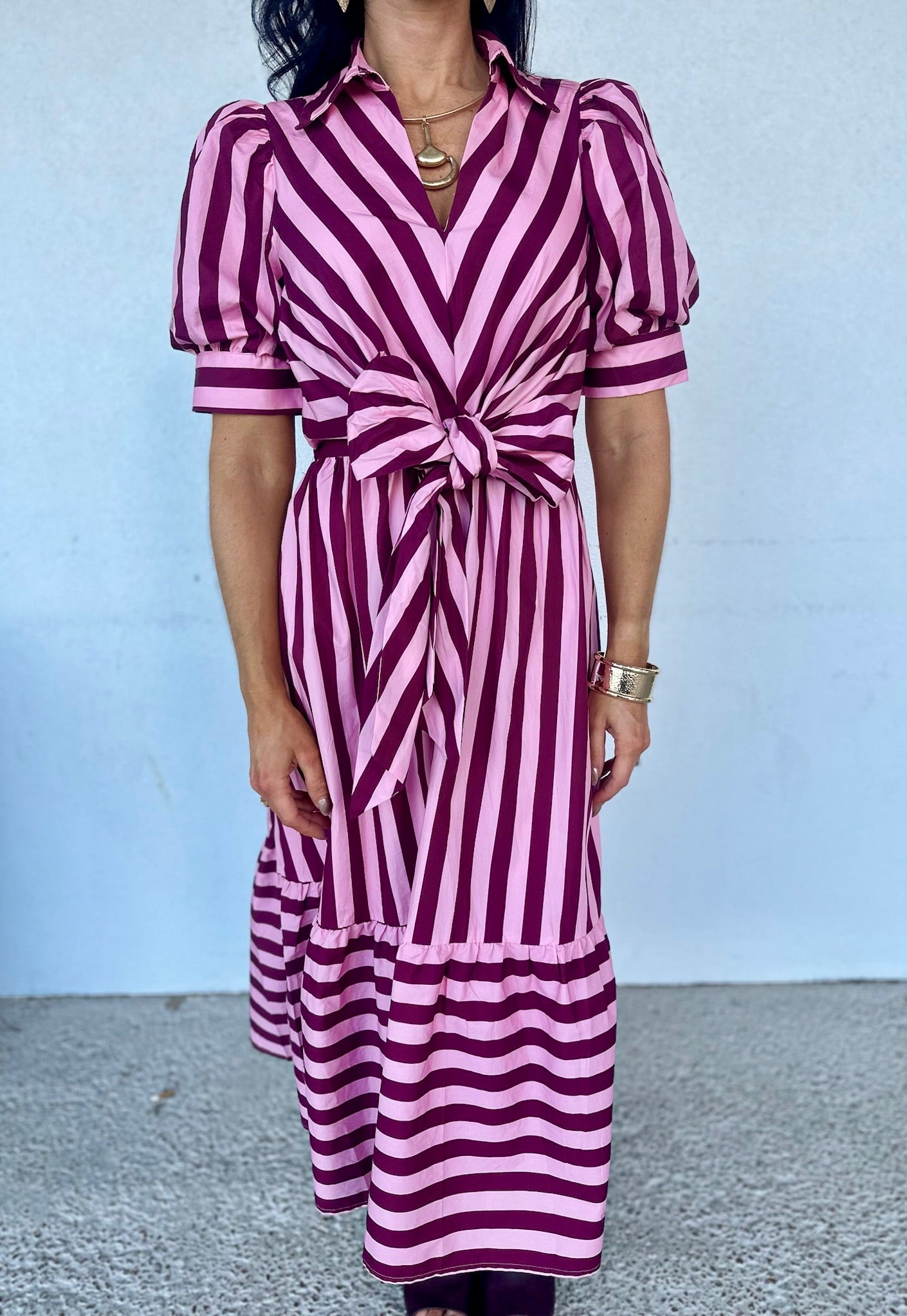 Poppie Midi - pink/wine