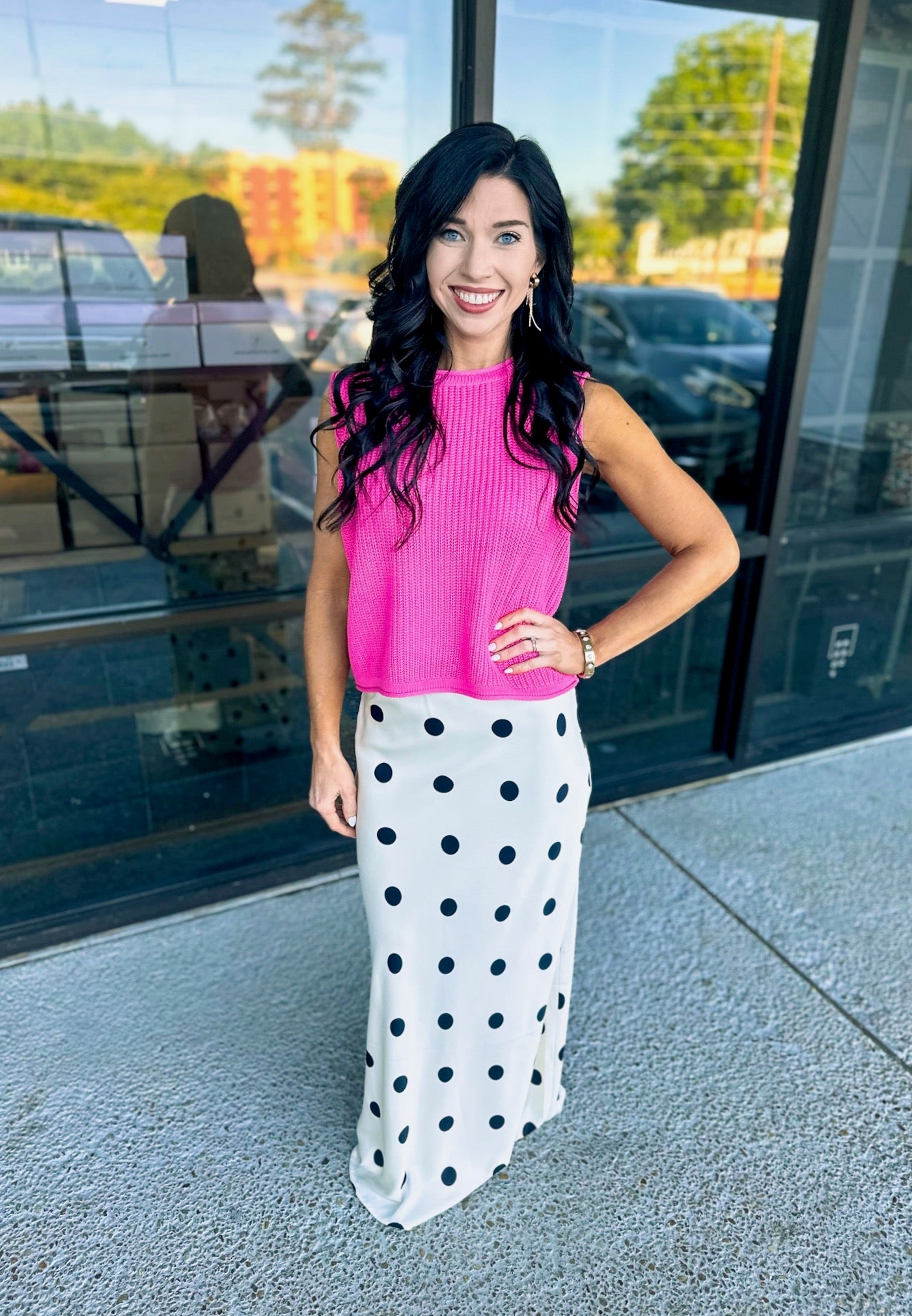 Julie Anna Skirt - white/black