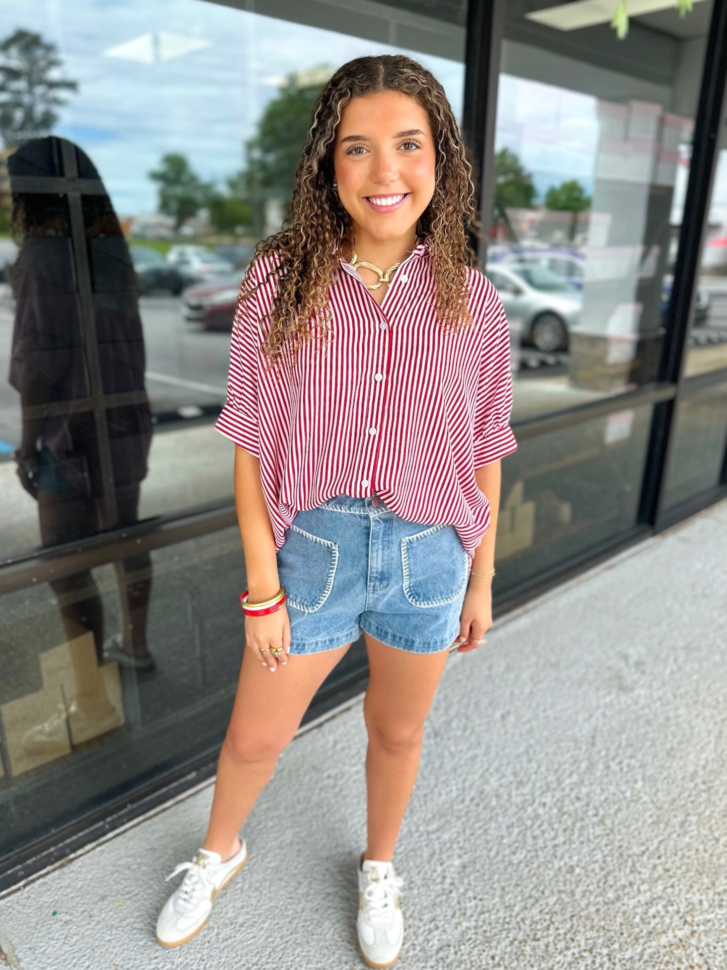 Patched Shorts