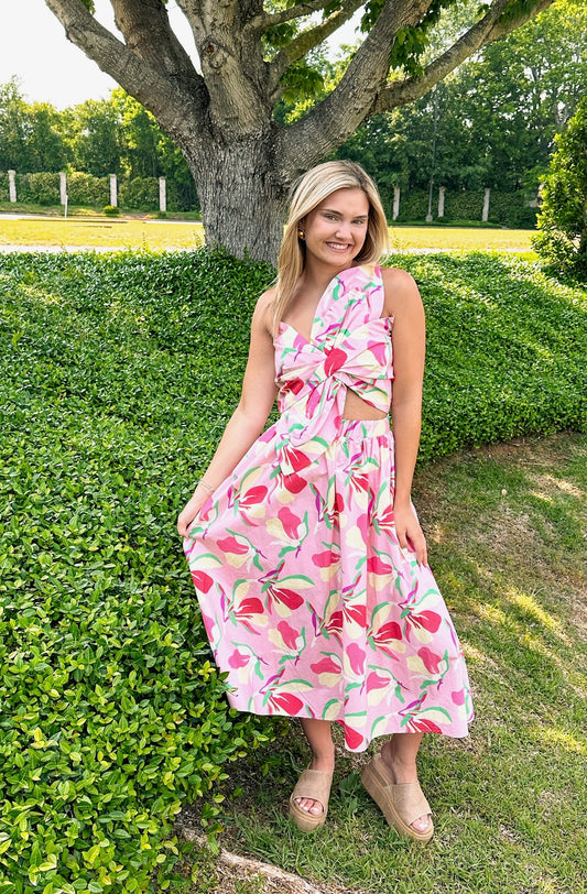Jillian Midi - pink multi