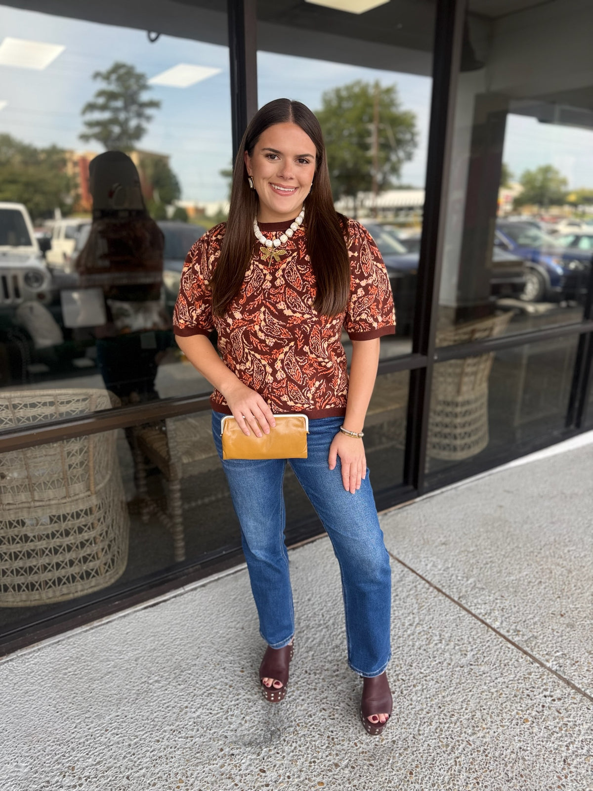 Paisley Baby Top - brown mix