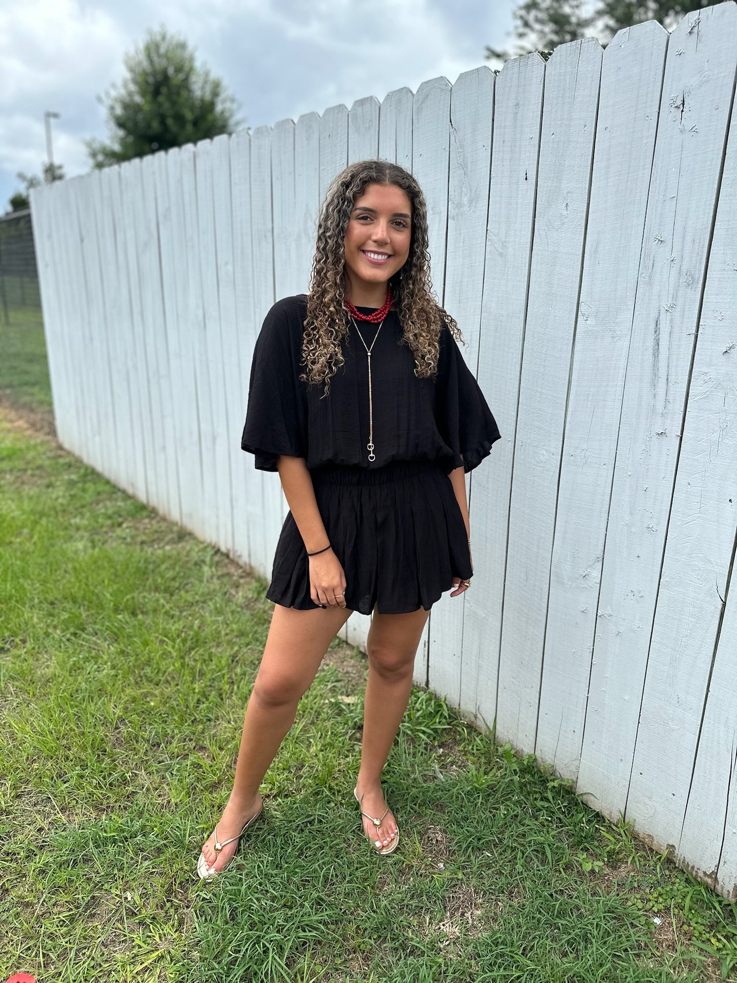 East Place Romper - black