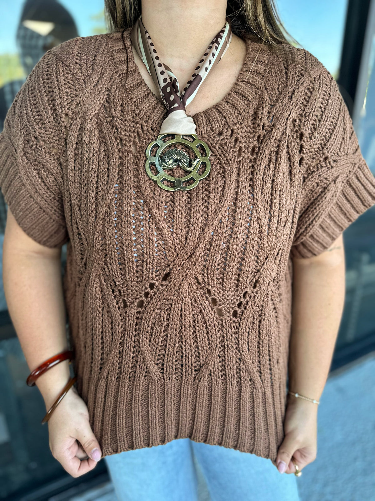 Cali Crochet Top - dark brown
