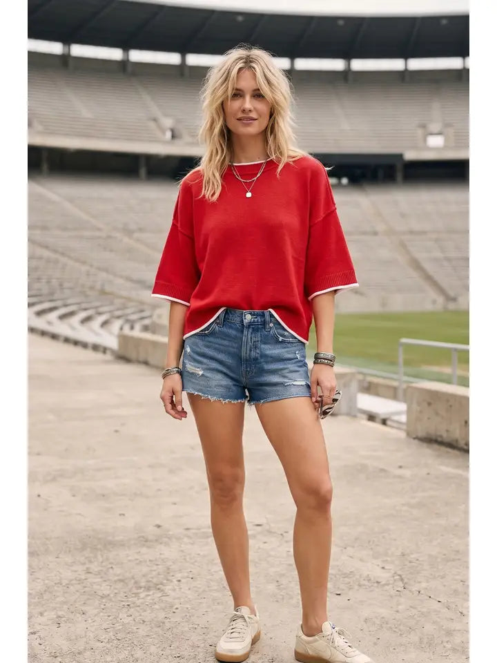 Halftime Cutie Top - red