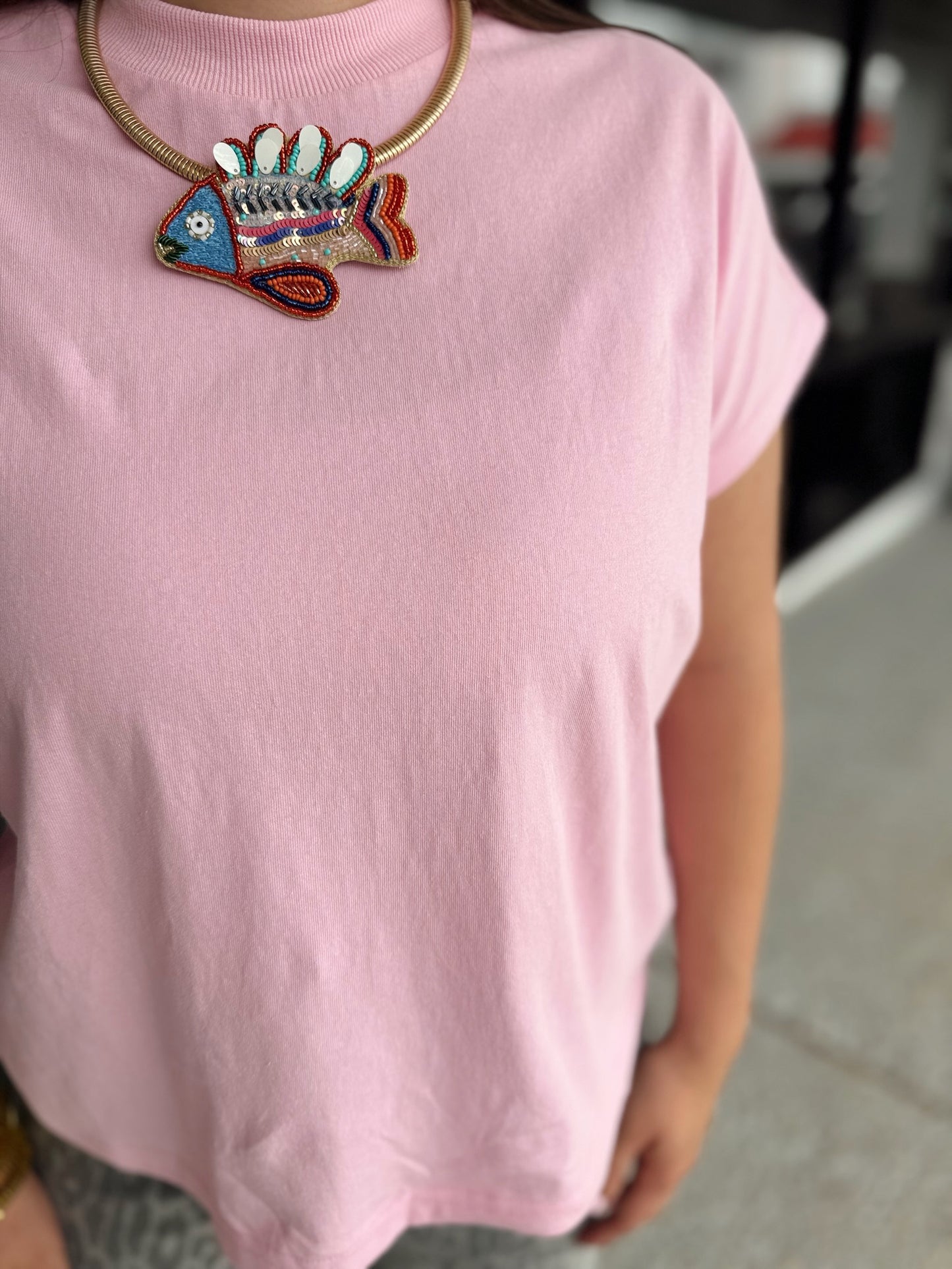 Oversized Muscle Tee - pink