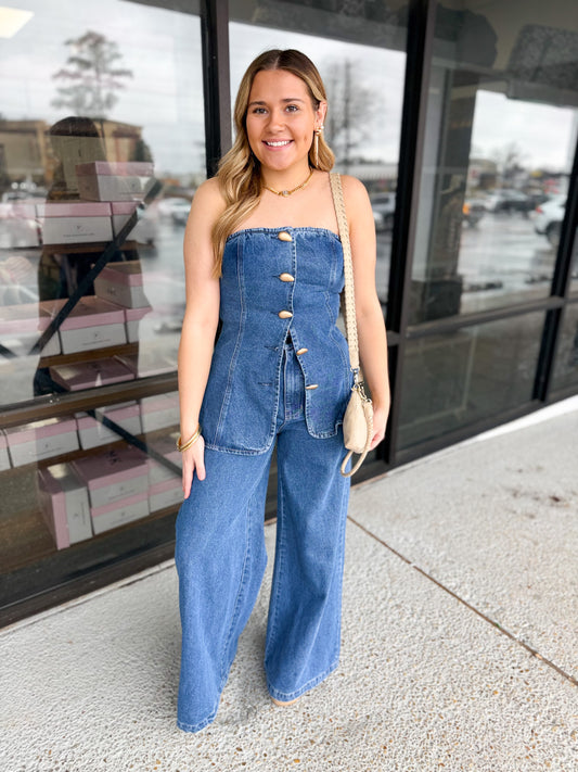 Mary Denim Top