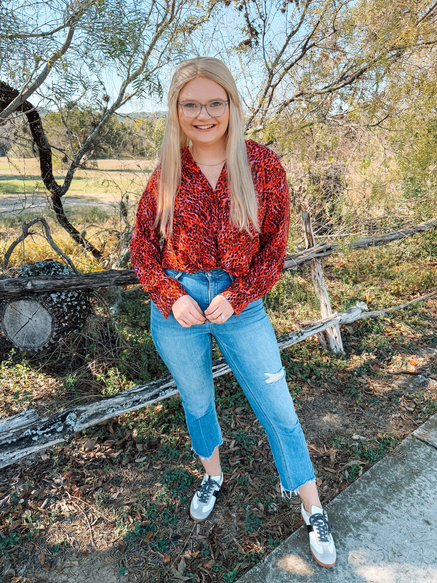 Geo Dot Long Sleeve Shirt