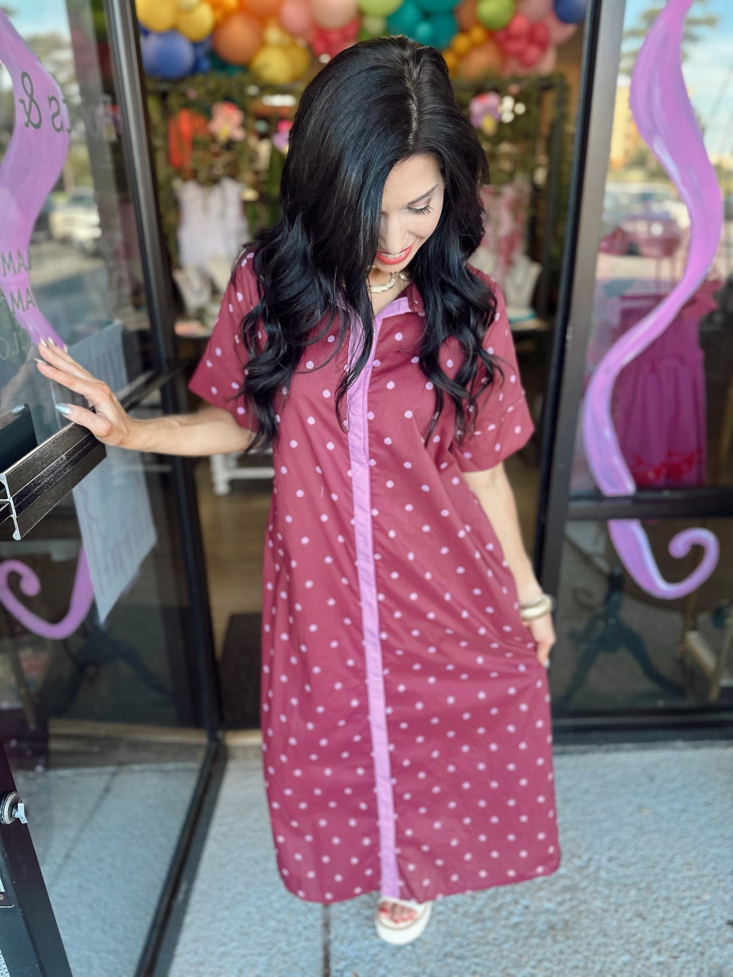 Never loose You Midi - burgundy