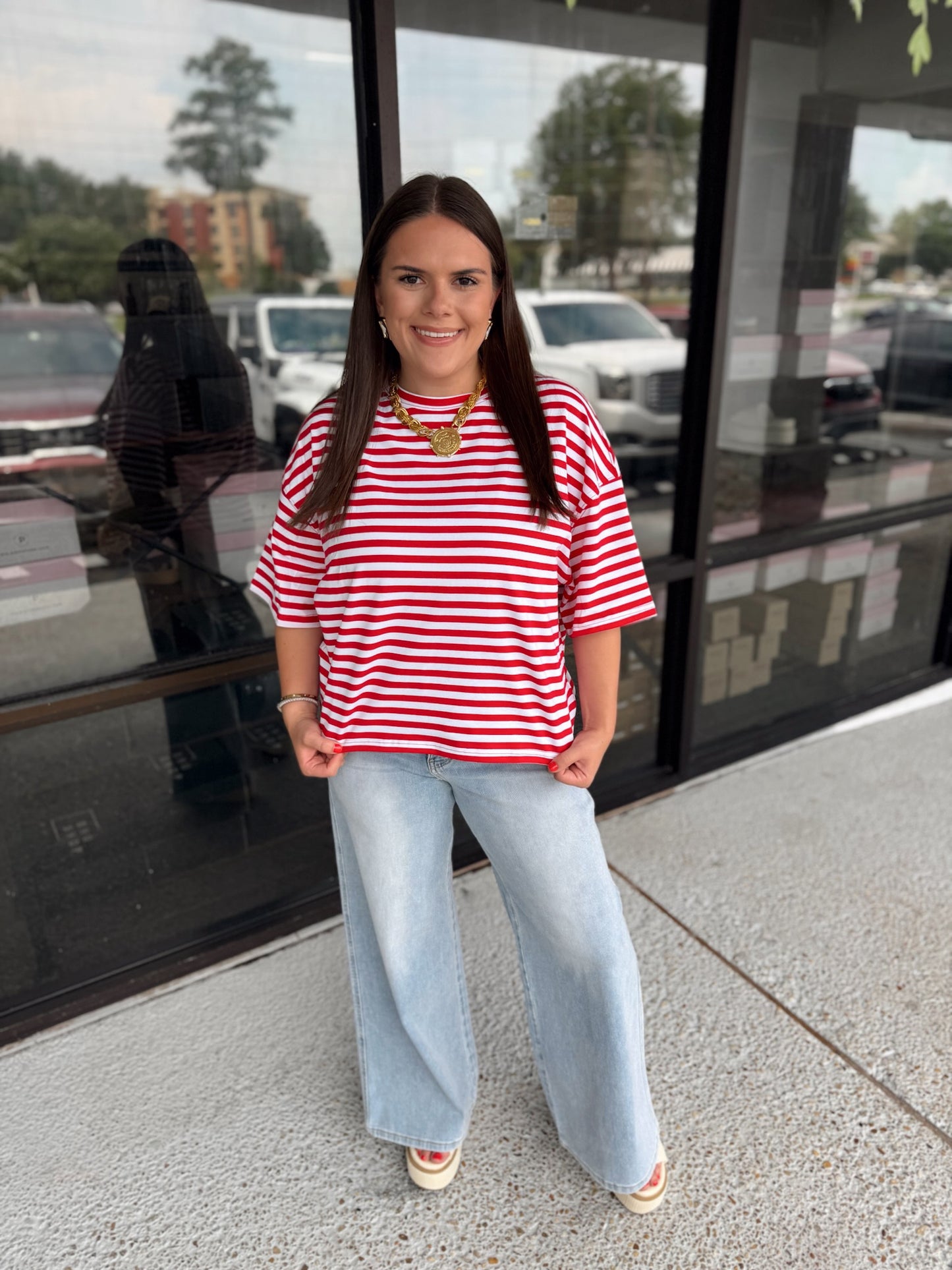 Boyfriend Tee - red