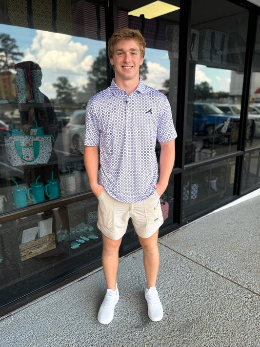 Atlanta Braves Tomahawk Printed Performance Polo