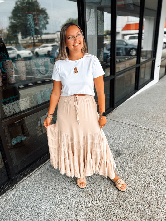 Keep Swingin’ Skirt - Natural