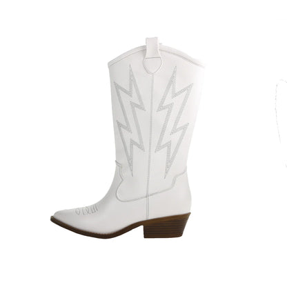 Josea White Western Boot