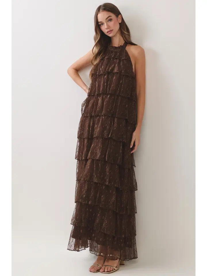 Ella Lace Maxi - brown