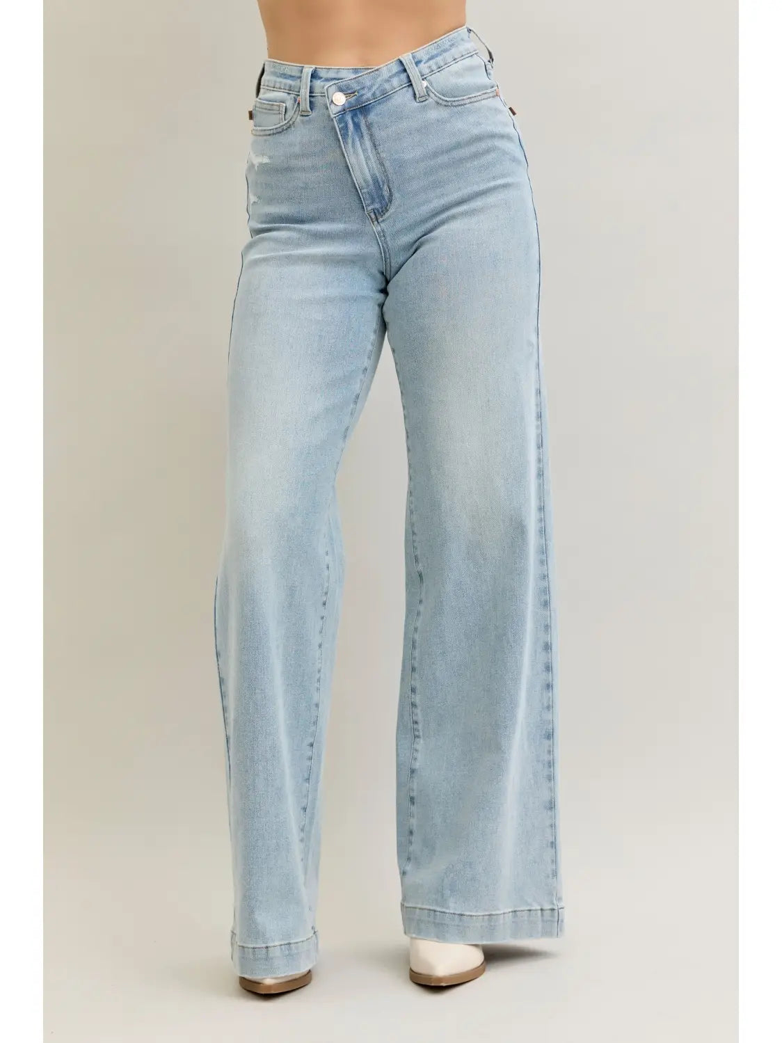 Retro Wide Criss-Cross Judy Blue Jeans