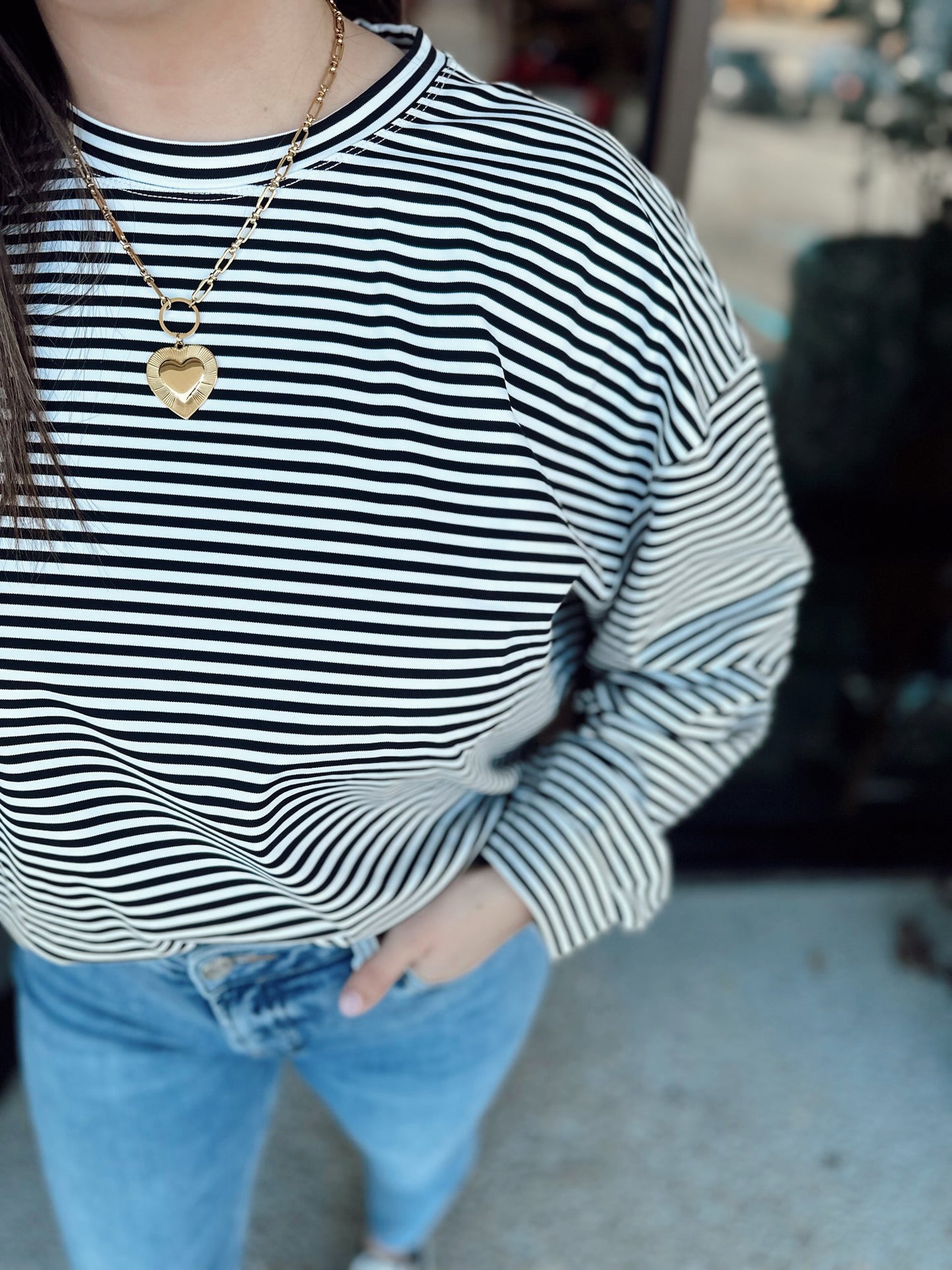 Scuba Lover Girl Top - black/white