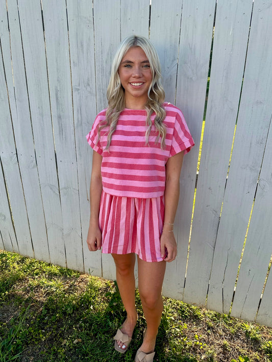 Mayson Set - pink stripe