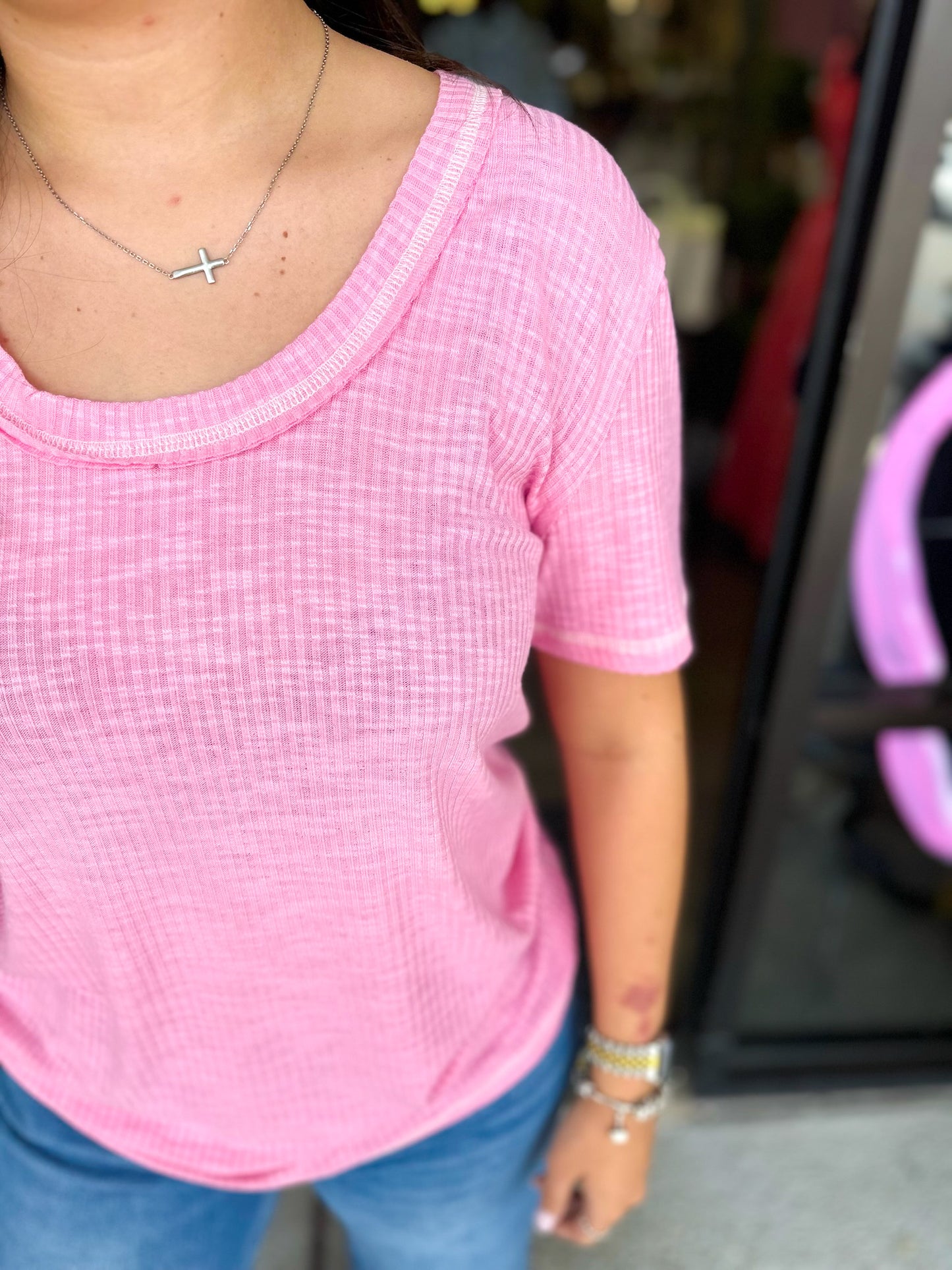 Basic Please Top - Barbie Pink
