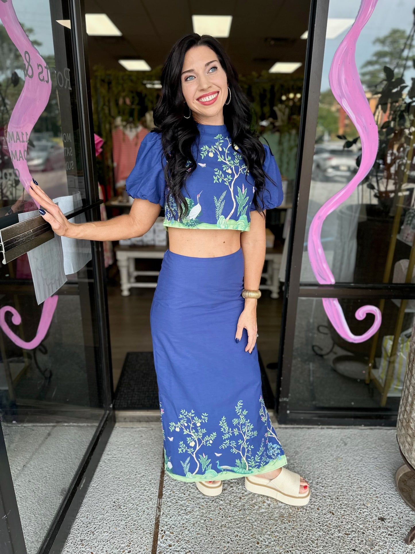 botanical gardens set - navy