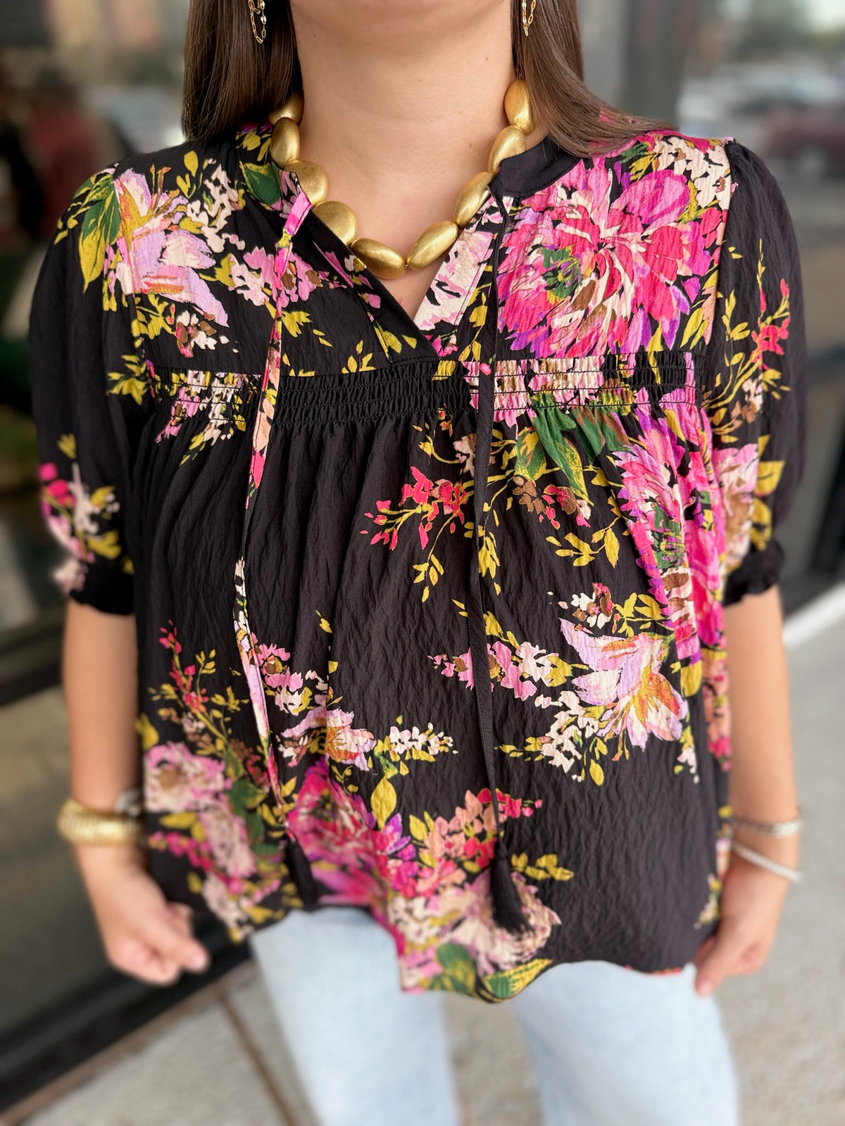 Hannah Top - black multi