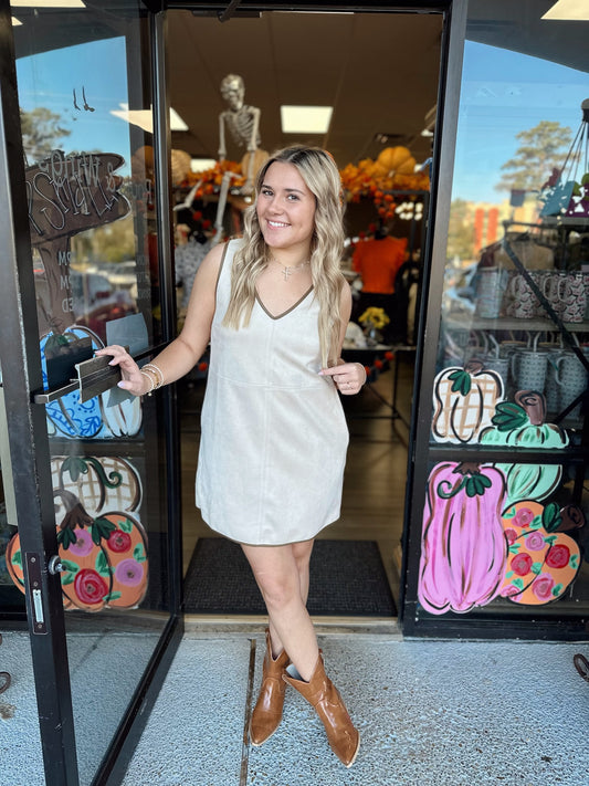 Suede Mini Dress