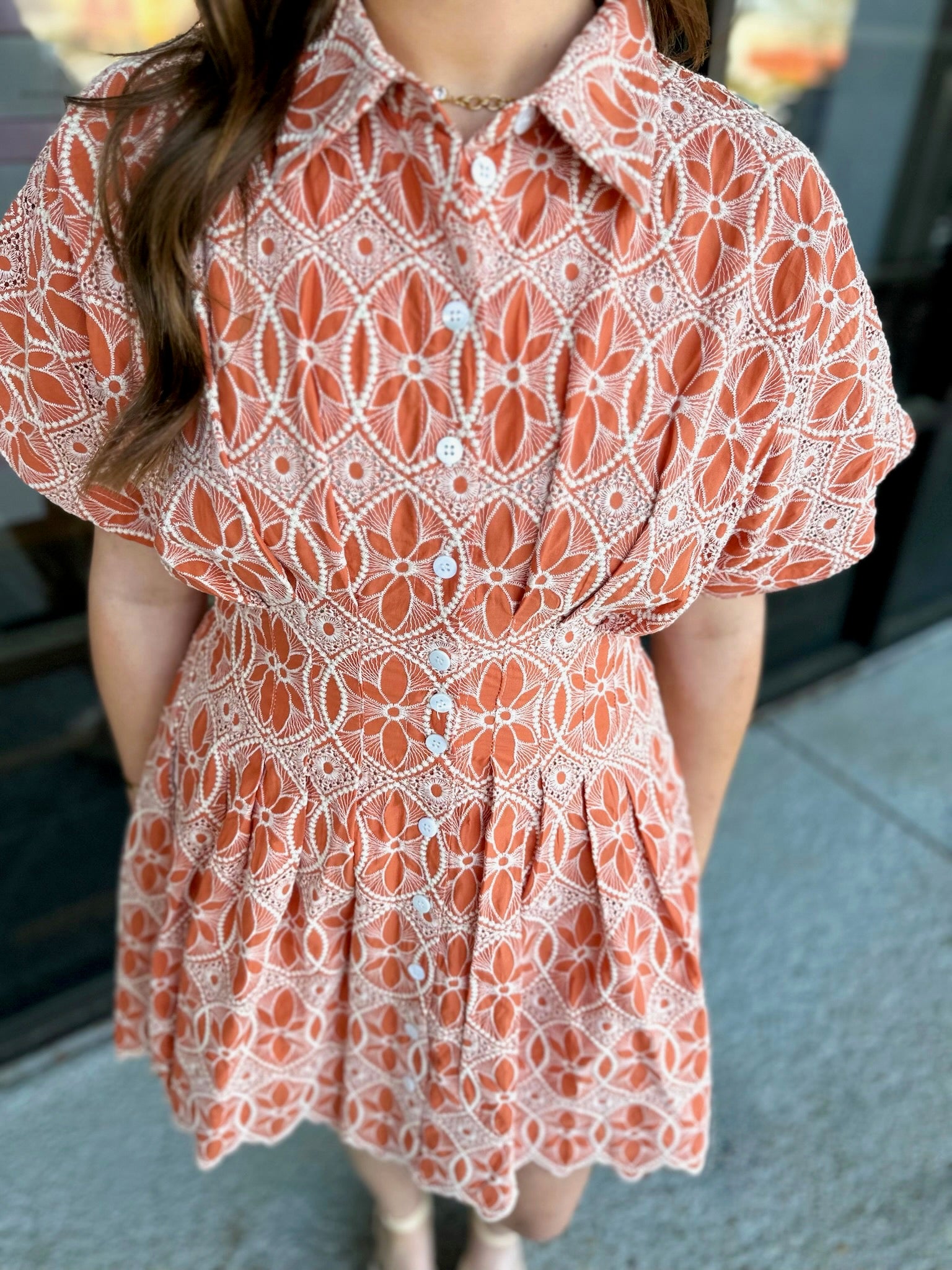 Scalloped Vacay Mini - clay