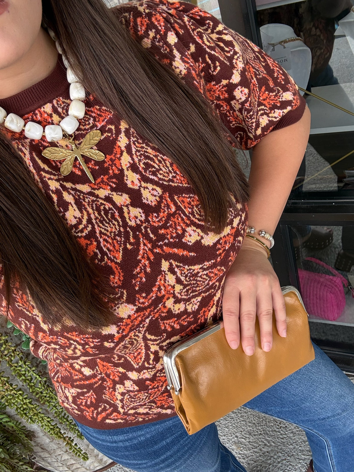 Paisley Baby Top - brown mix