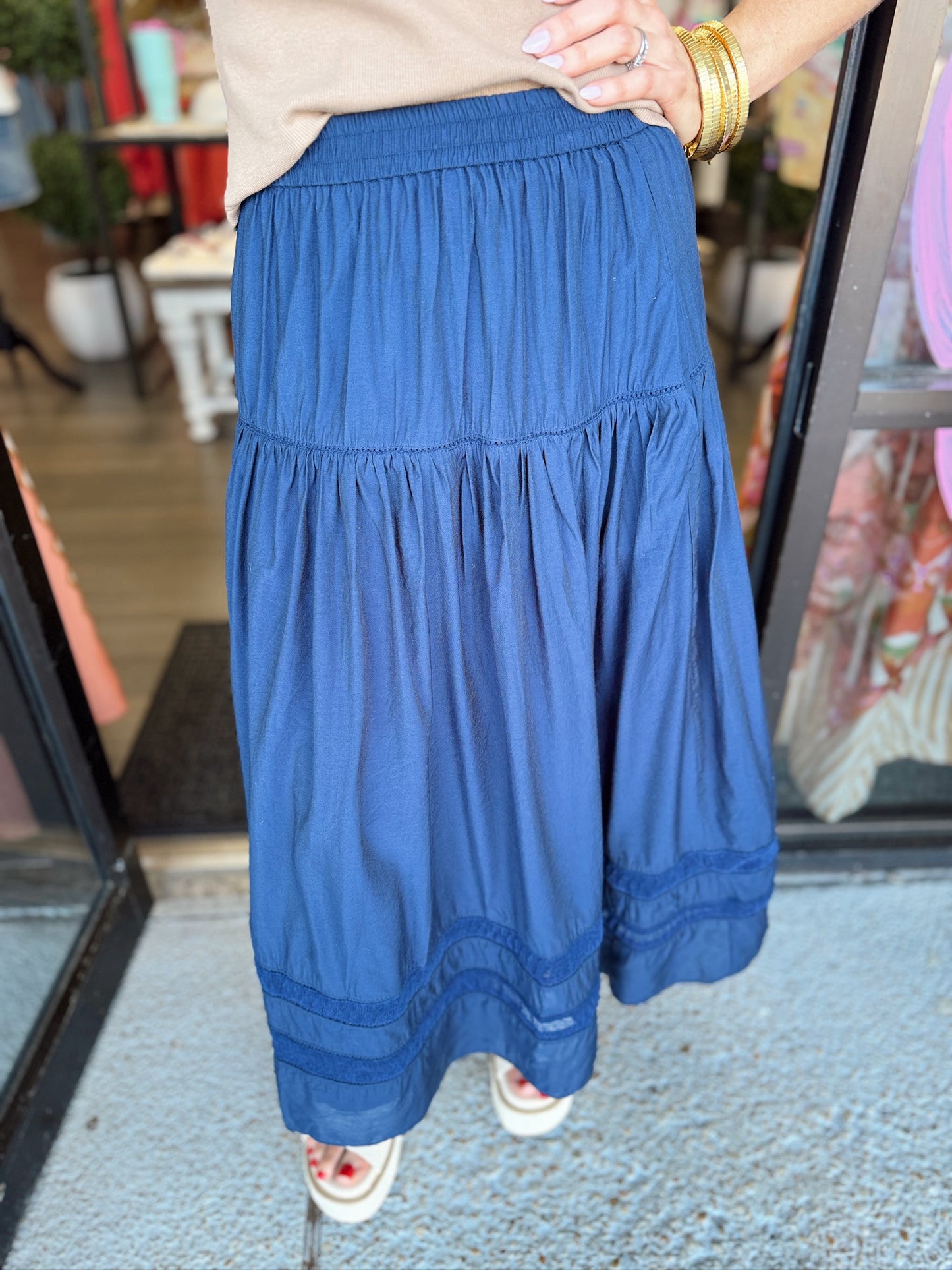 Swing On Skirt - Navy