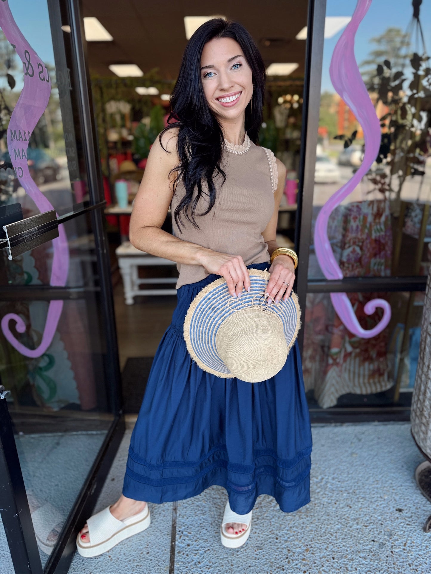 Swing On Skirt - Navy