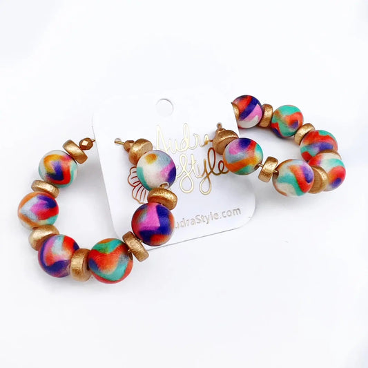 Beaded Hoop Earring