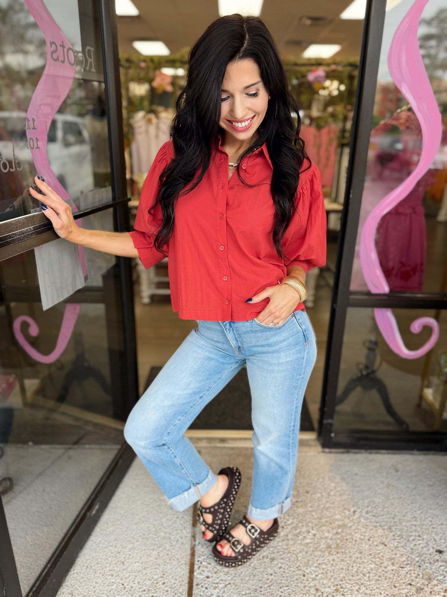 Solid Babe Top - tomato