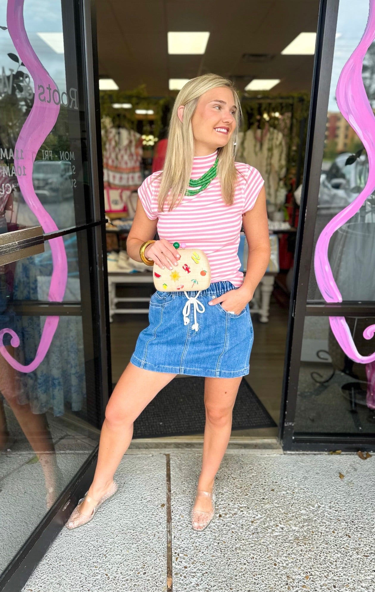 Havelock Blue Mini Skirt