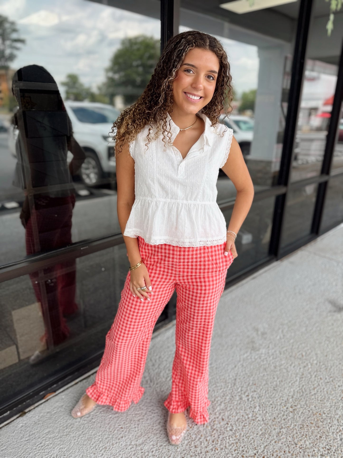 Check Please Pants - Coral