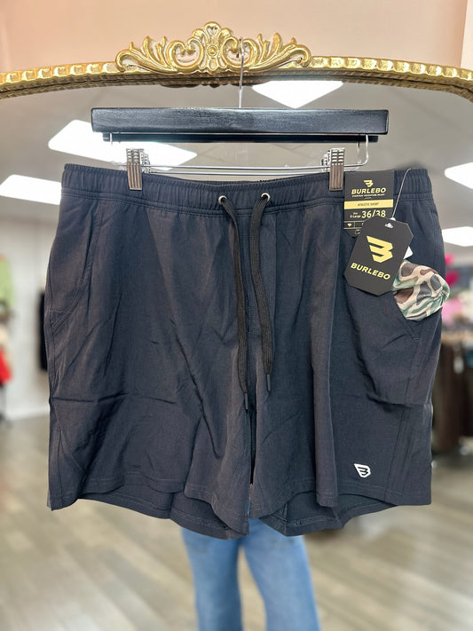 Athletic Short - 7” - Black w/ retro duck camo