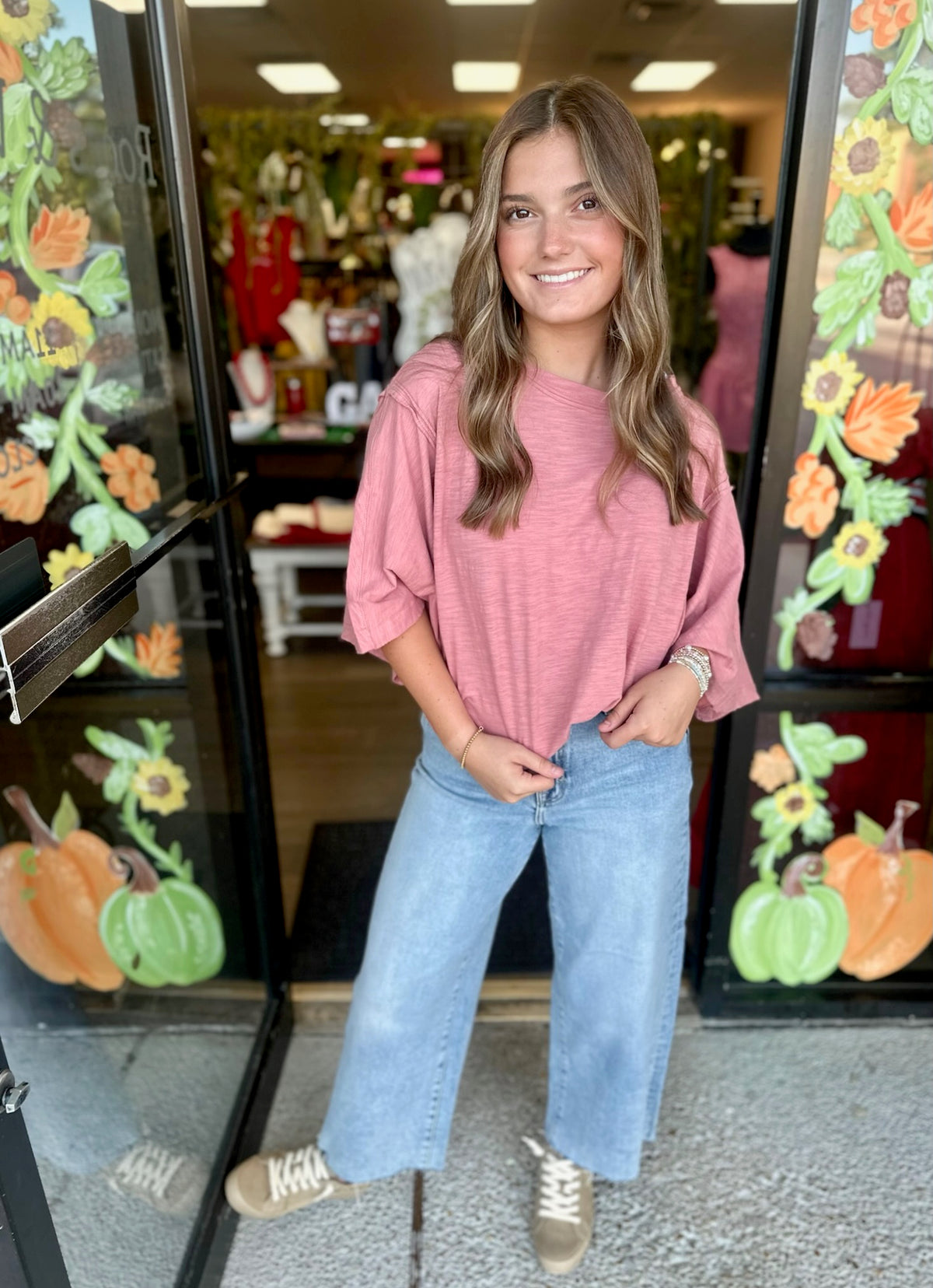 Slouchy Tee - dusty mauve