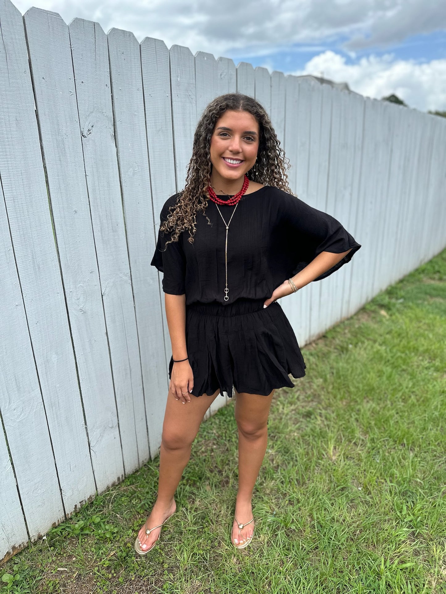 East Place Romper - black