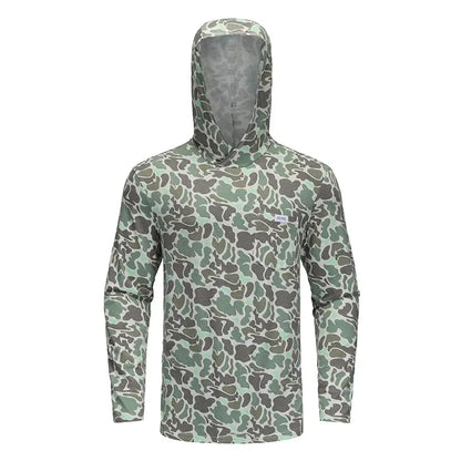 Ole Boy Performance Hooded Tee - Green Camo